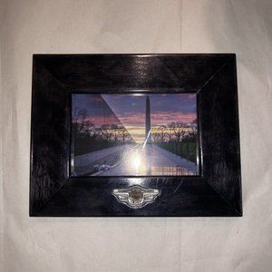 Harley Davidson Picture / Photo Frame - 4x6 In. Photos - Black Wood w/ HD Logo